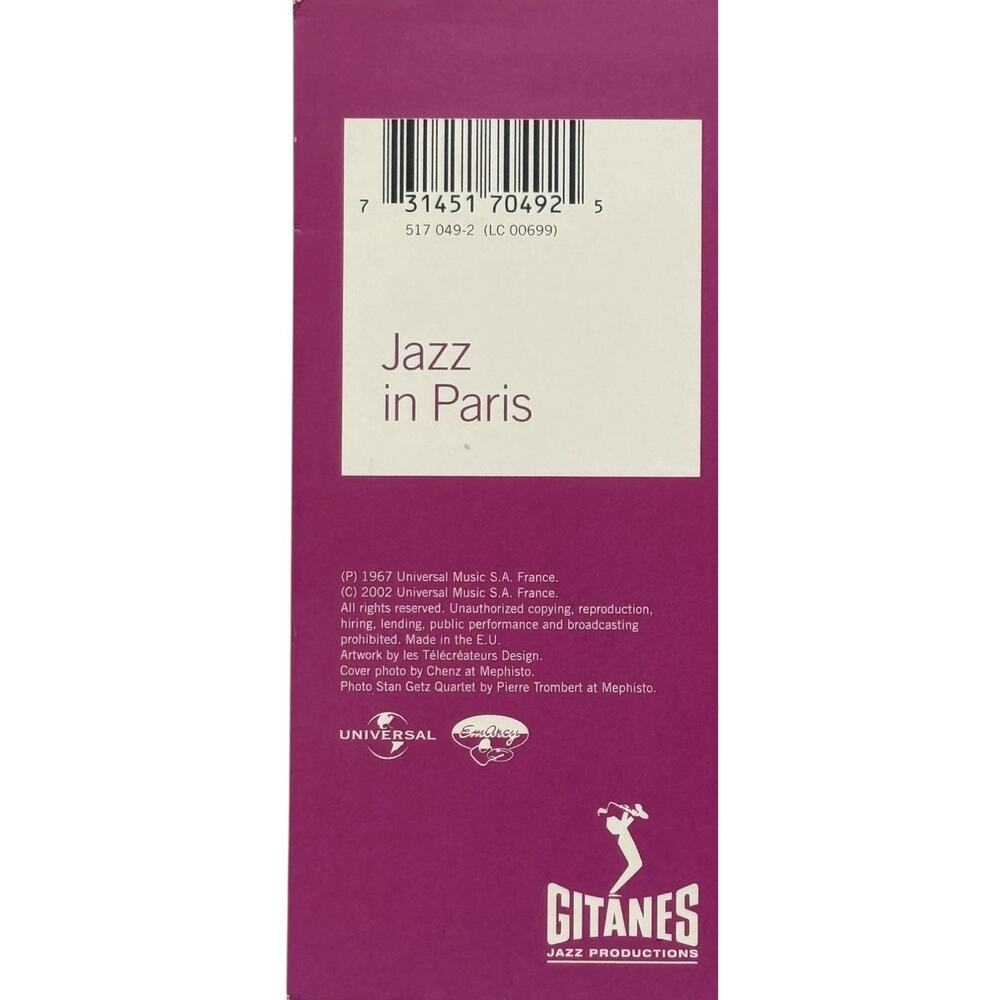 Stan Getz Quartet - In Paris Music CD 2002 Universal Music Saxophone Reissue - Picture 5 of 16